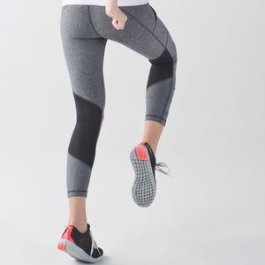 Lululemon Speed Crop Heathered Black